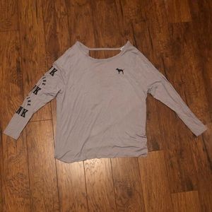 super soft, open back *PINK* logo long sleeve!